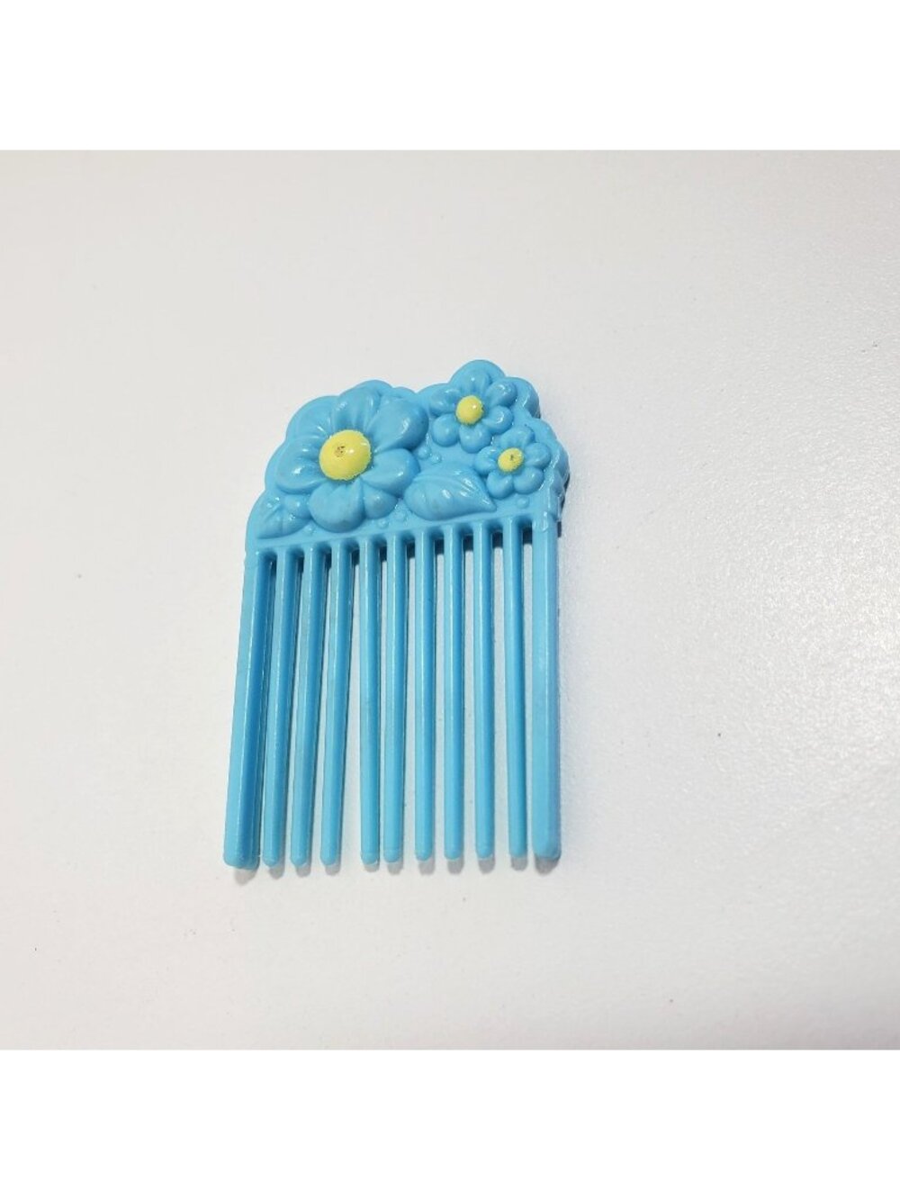 My Little Pony Lily Flutter Comb Pick G1 Blue Yellow Flowers Vintage 80s
